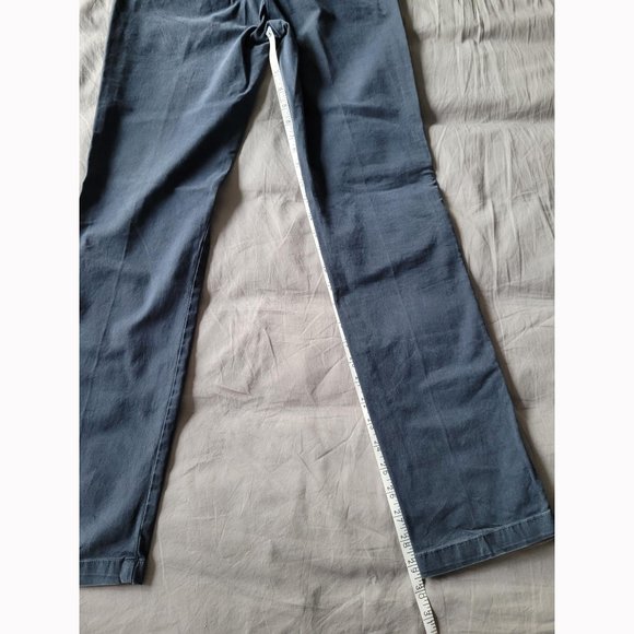 NWOT 7FAM Blue Cotton Twill Straight Leg Pants (Size 26) - Picture 3 of 10
